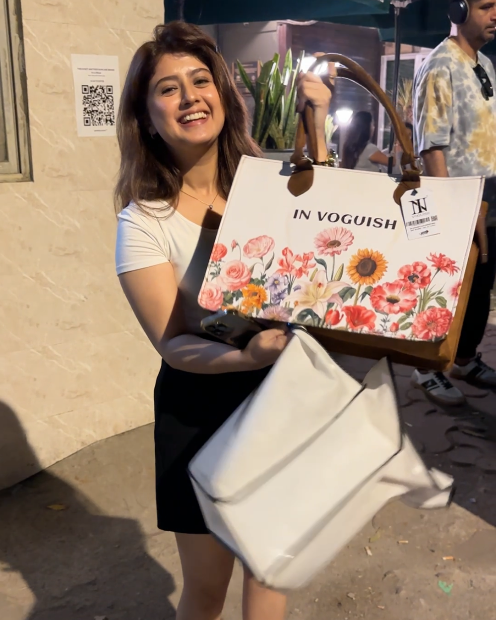 Blooming Garden Personalized Canvas Tote Bag