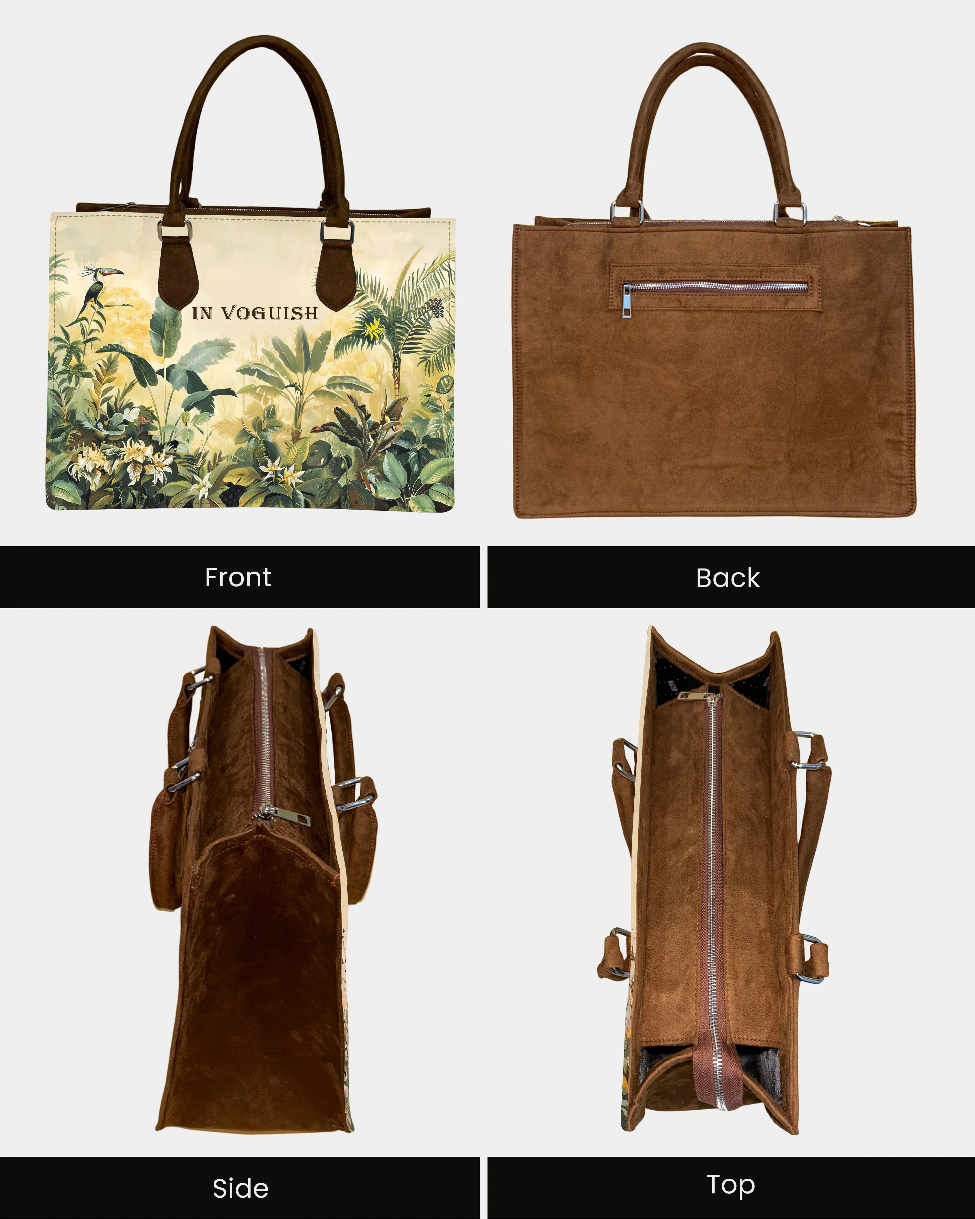 Tropical Paradise Forest Personalized Canvas Tote Bag