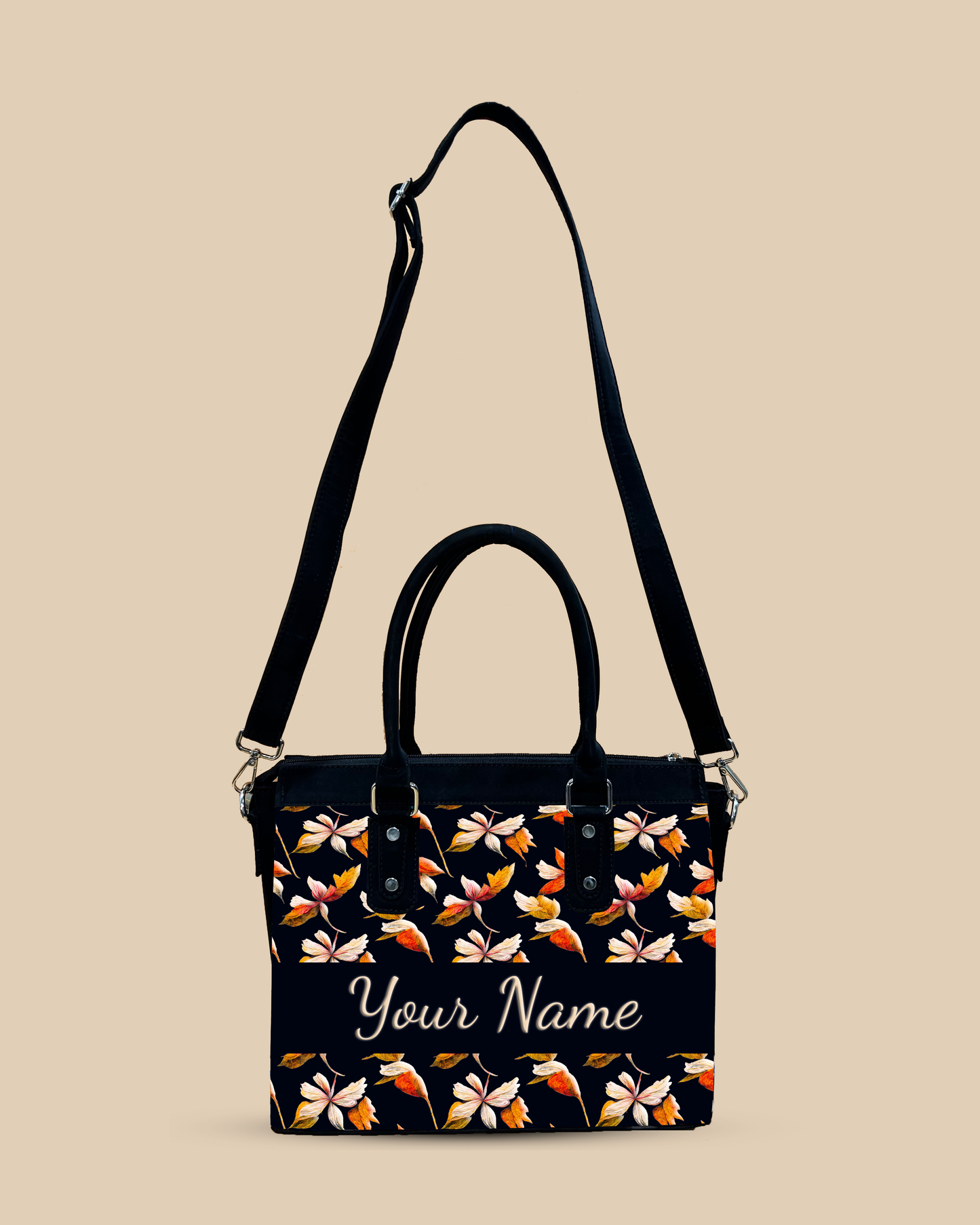 Aurelia Watercolor Autumn Leaves Pattern Designer Sling Bag for Everyday Use