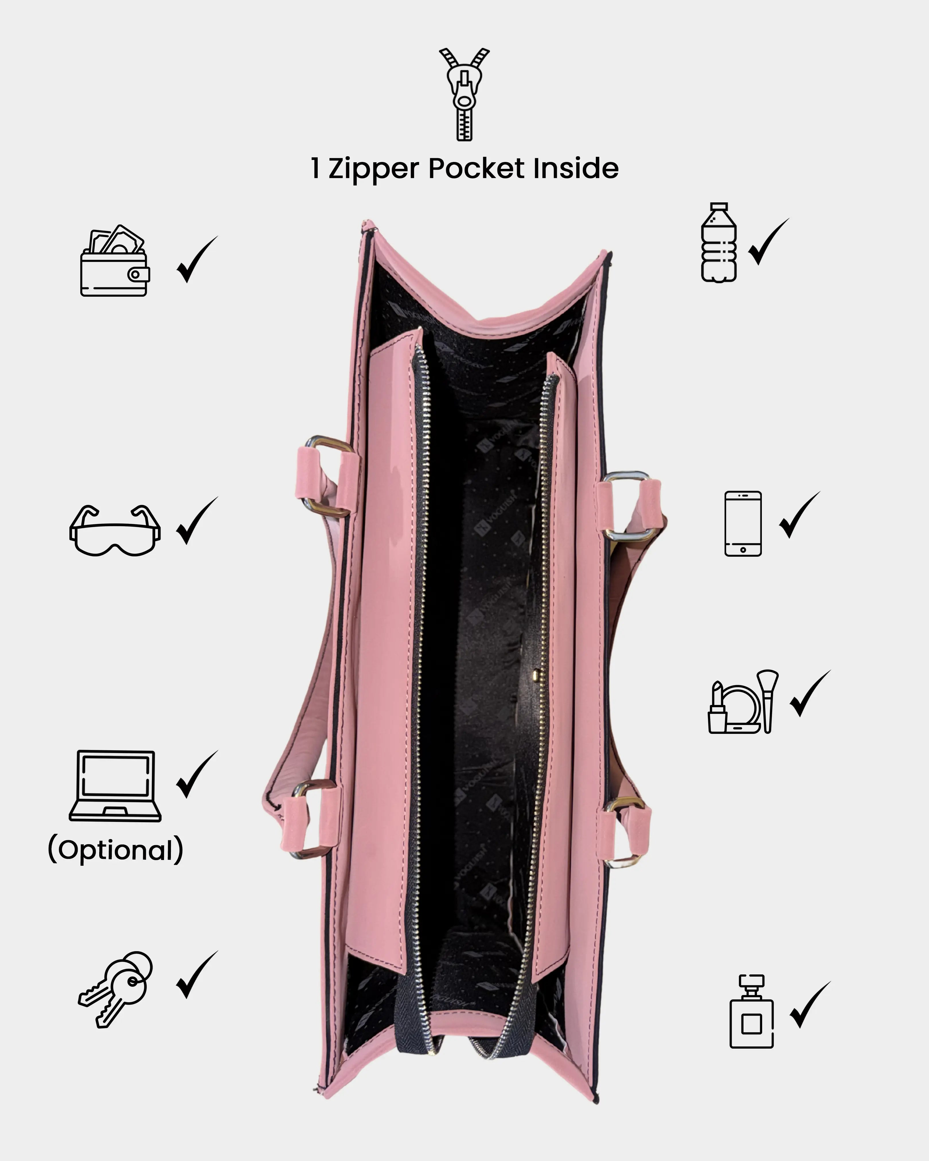 Luxury Pink & Black Hummingbird Customized Embroidered Tote Bag