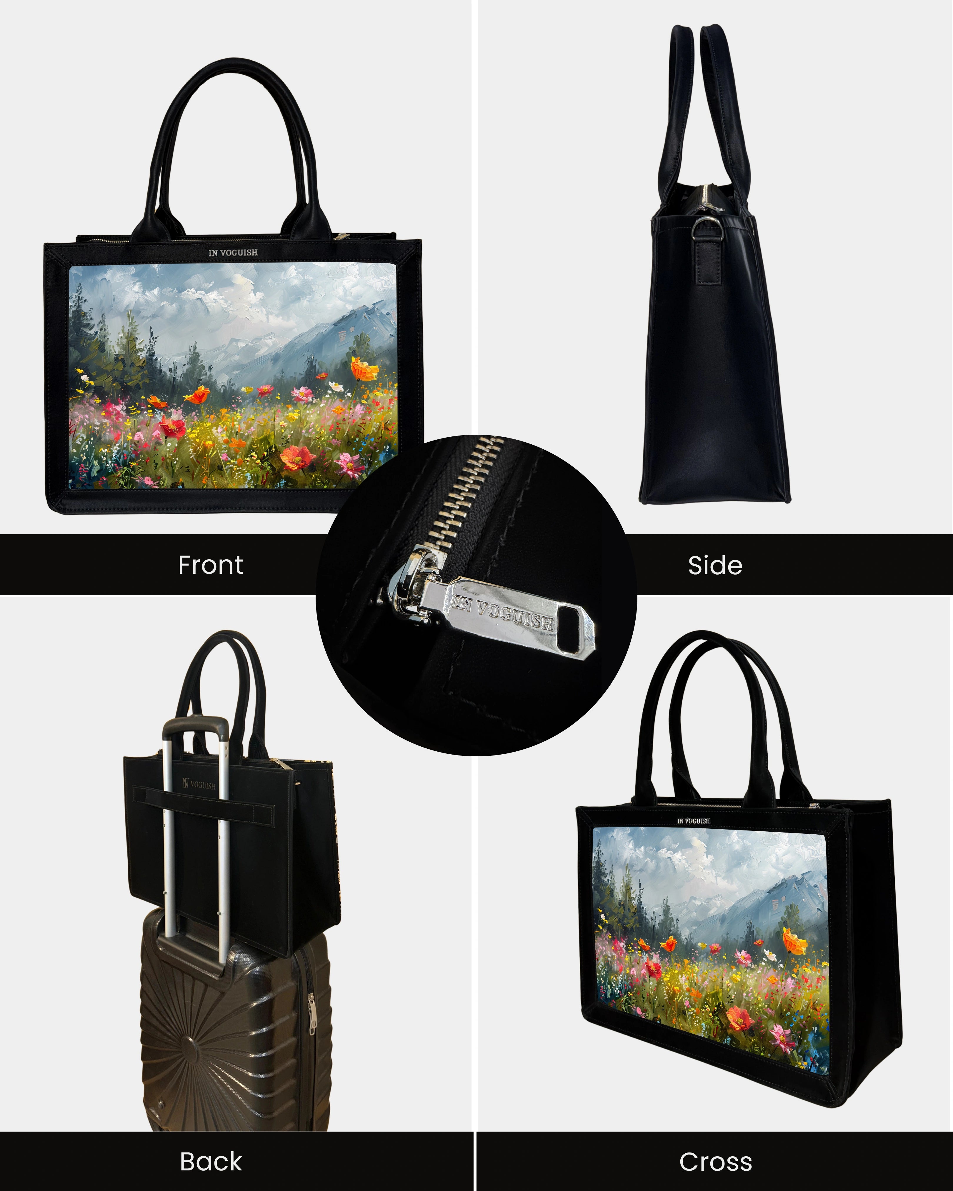 Voguish Alpine Wildflower Luxe Tote Bag