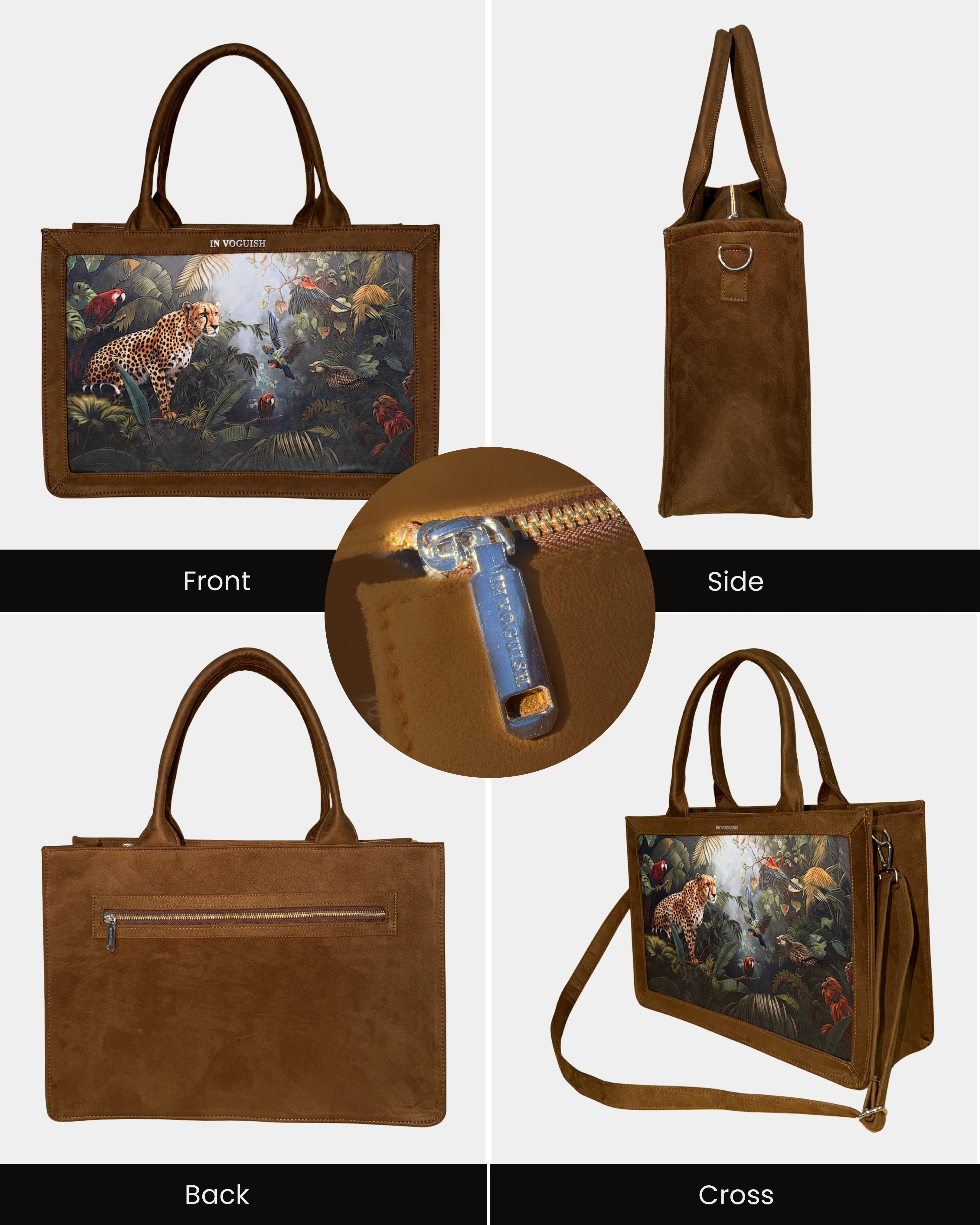 Jungle Empress Canvas Tote Bag for Women