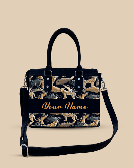 Aurelia Marine Pattern Background And Leopard Palms Designer Sling Bag for Everyday Use
