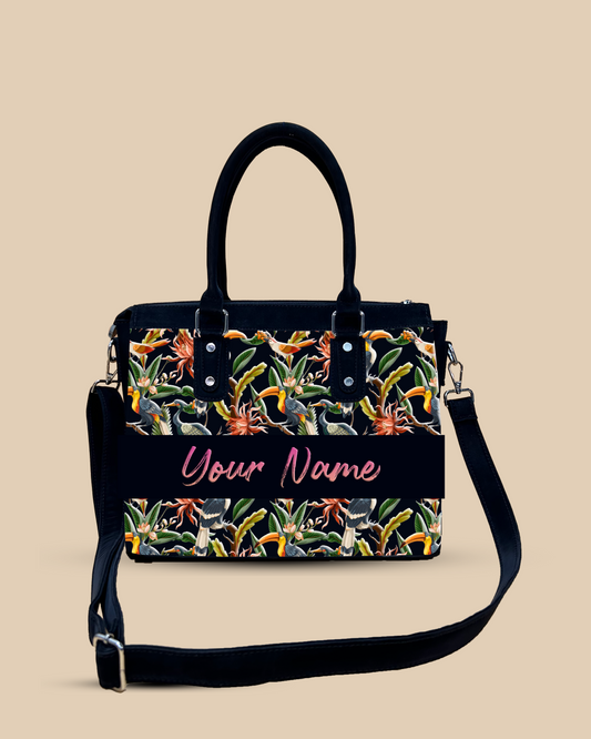 Aurelia Hornbill , Careens  Birds And Tropical Flowers Designer Sling Bag for Everyday Use
