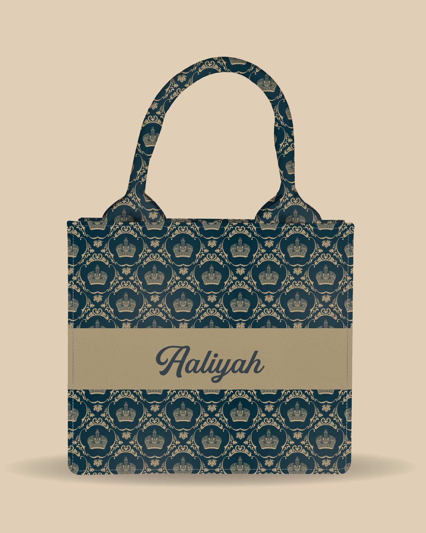 Customized Small Tote Bag Designed With Royality King Crown