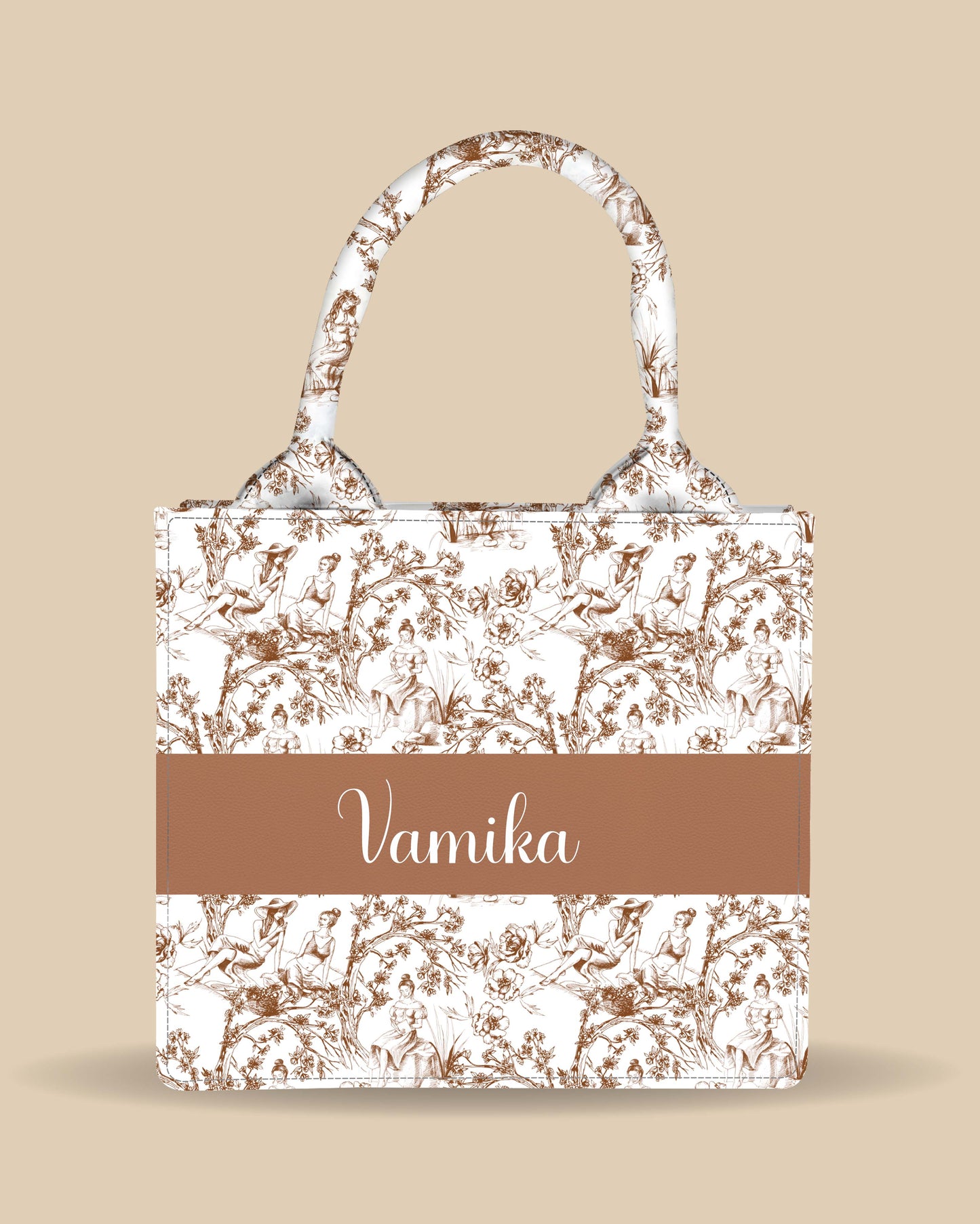 Customized Small Tote Bag Designed with Beautiful Girls And Trees