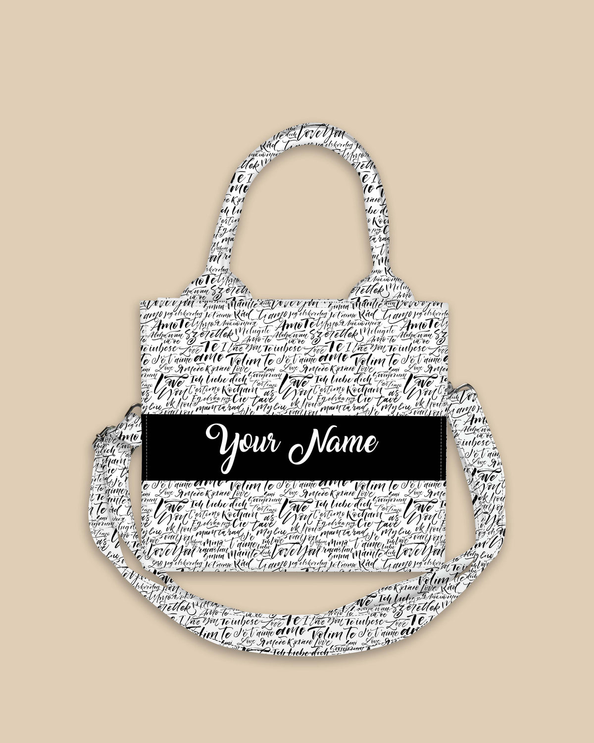 Stylish Customized Tote Bag with Fragmented Script - Invoguishindia