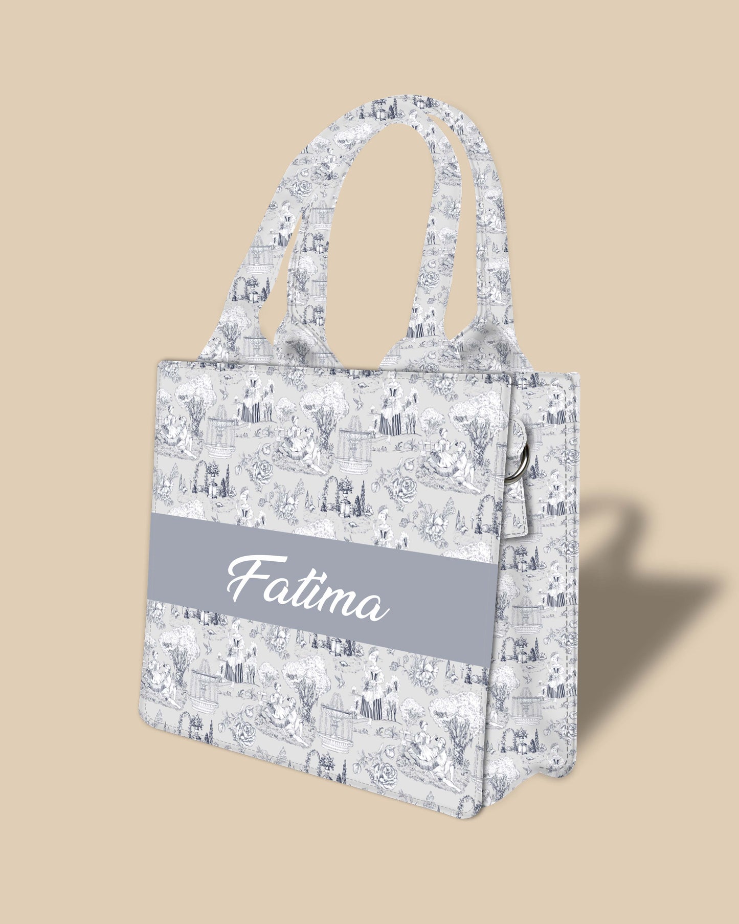 Customized Small Tote Bag Designed with Vintage French Lifestyle