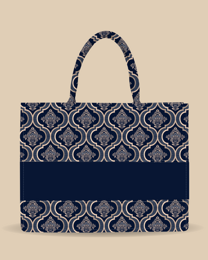 Customized Tote Bag Designed With Traditional Flower Brunch Style