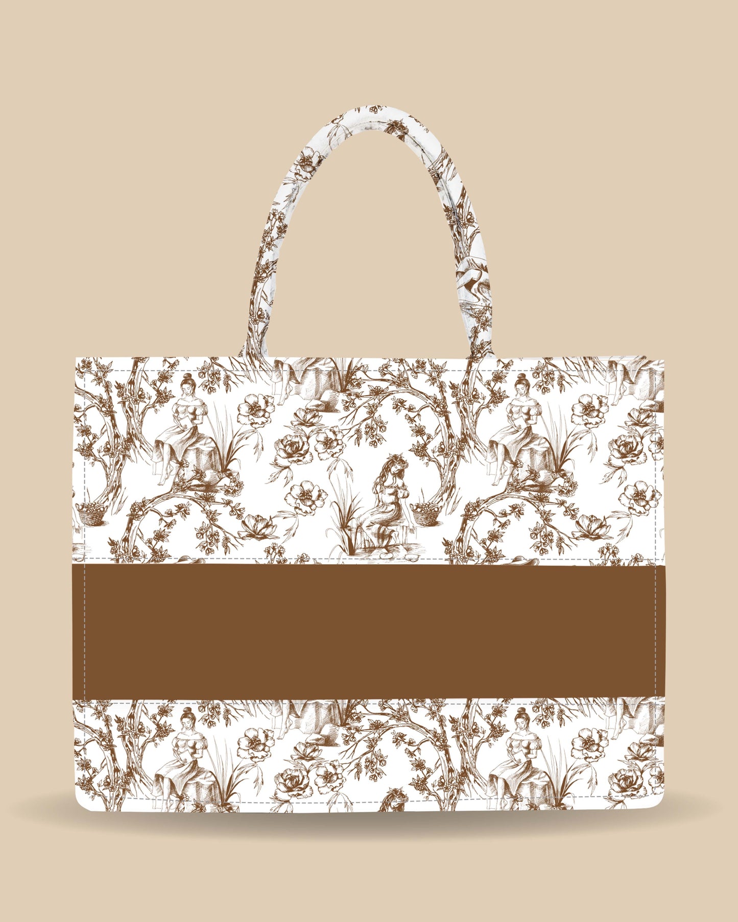 Customized Tote Bag  Designed with Beautiful Girls And Trees