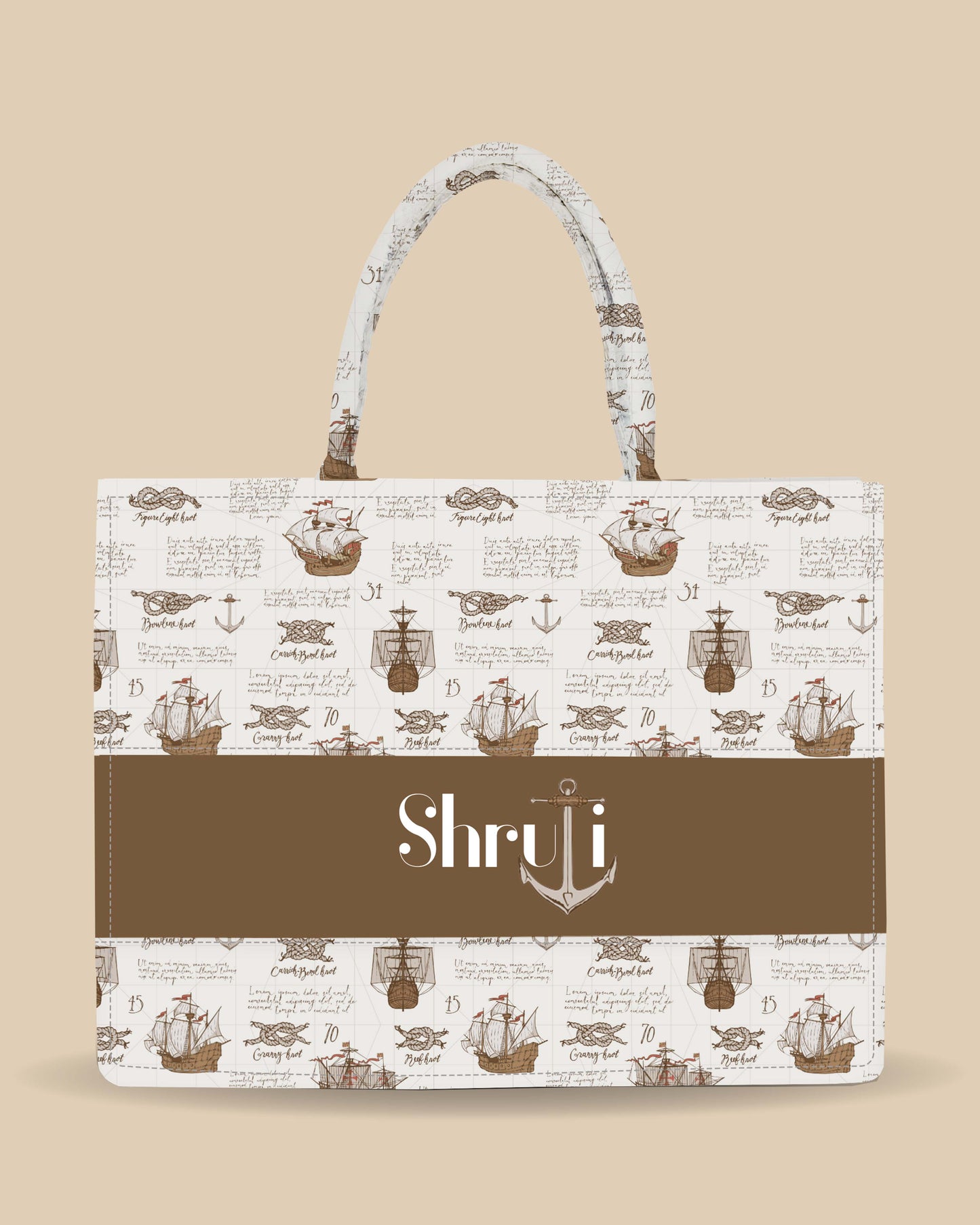 Customized Tote Bag Designed with Pirates Cruise Ships