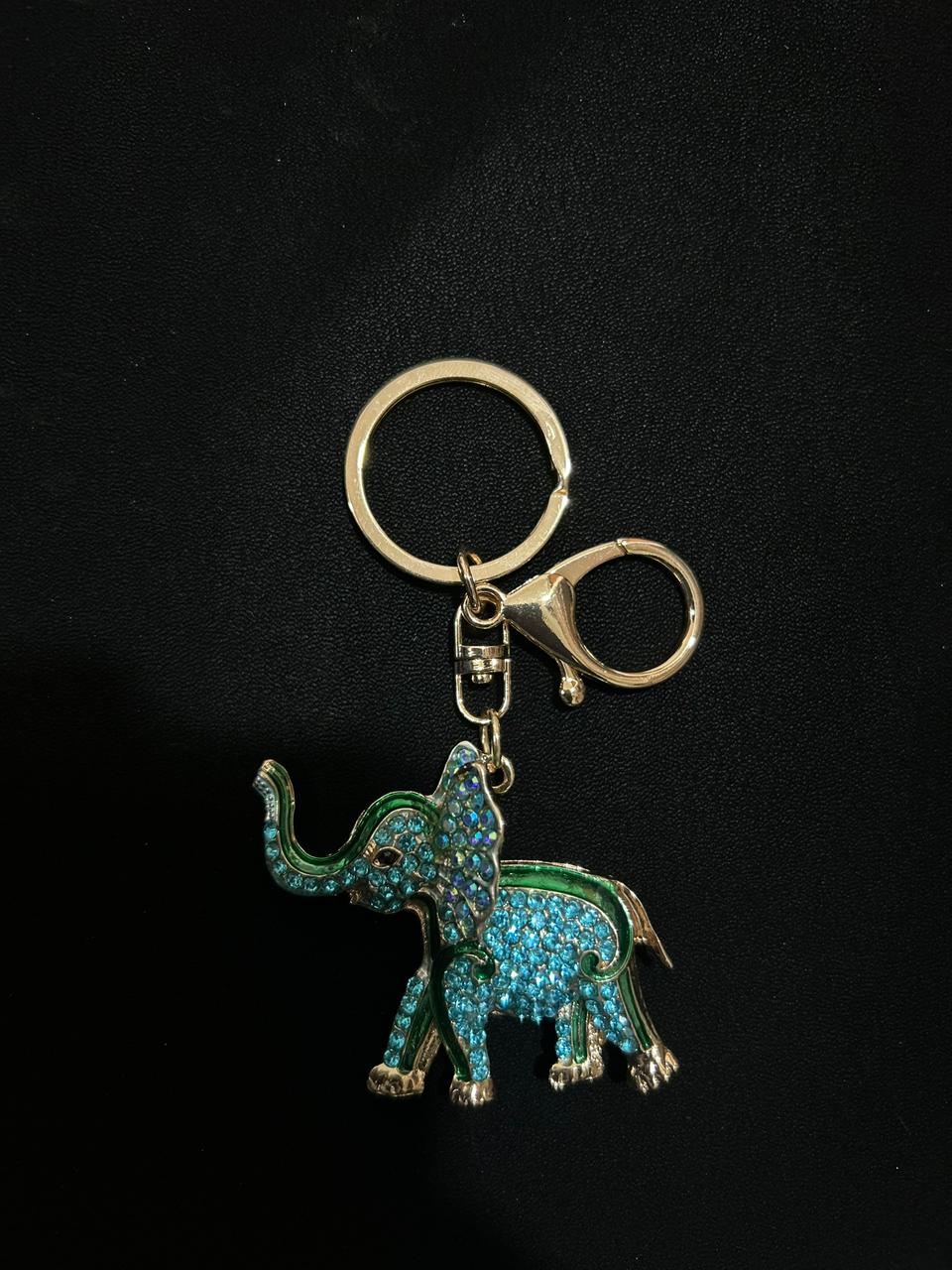 Crystal Elephant Charm Keychain - Invoguishindia