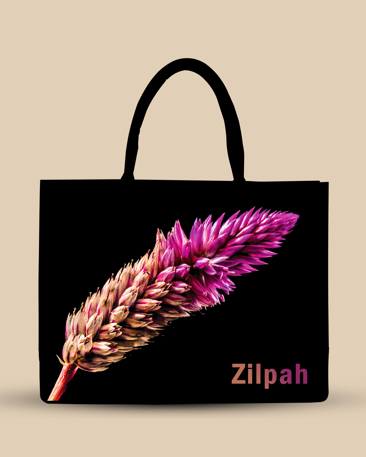 Beautiful Flower Design Up Embossed On Glossy Leather Personalized Tote Bag