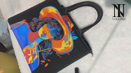 In Voguish Hand Painted Custom design Tote Bag