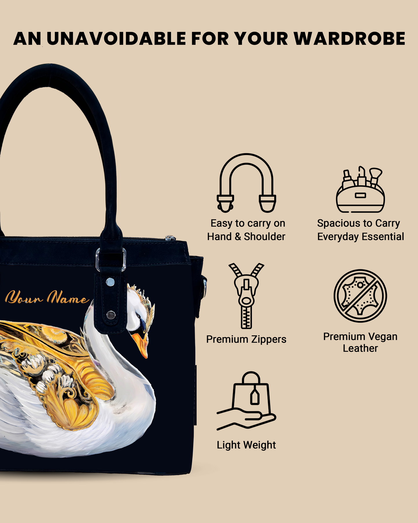 Aurelia Swans Birds Designer Sling Bag for Everyday Use