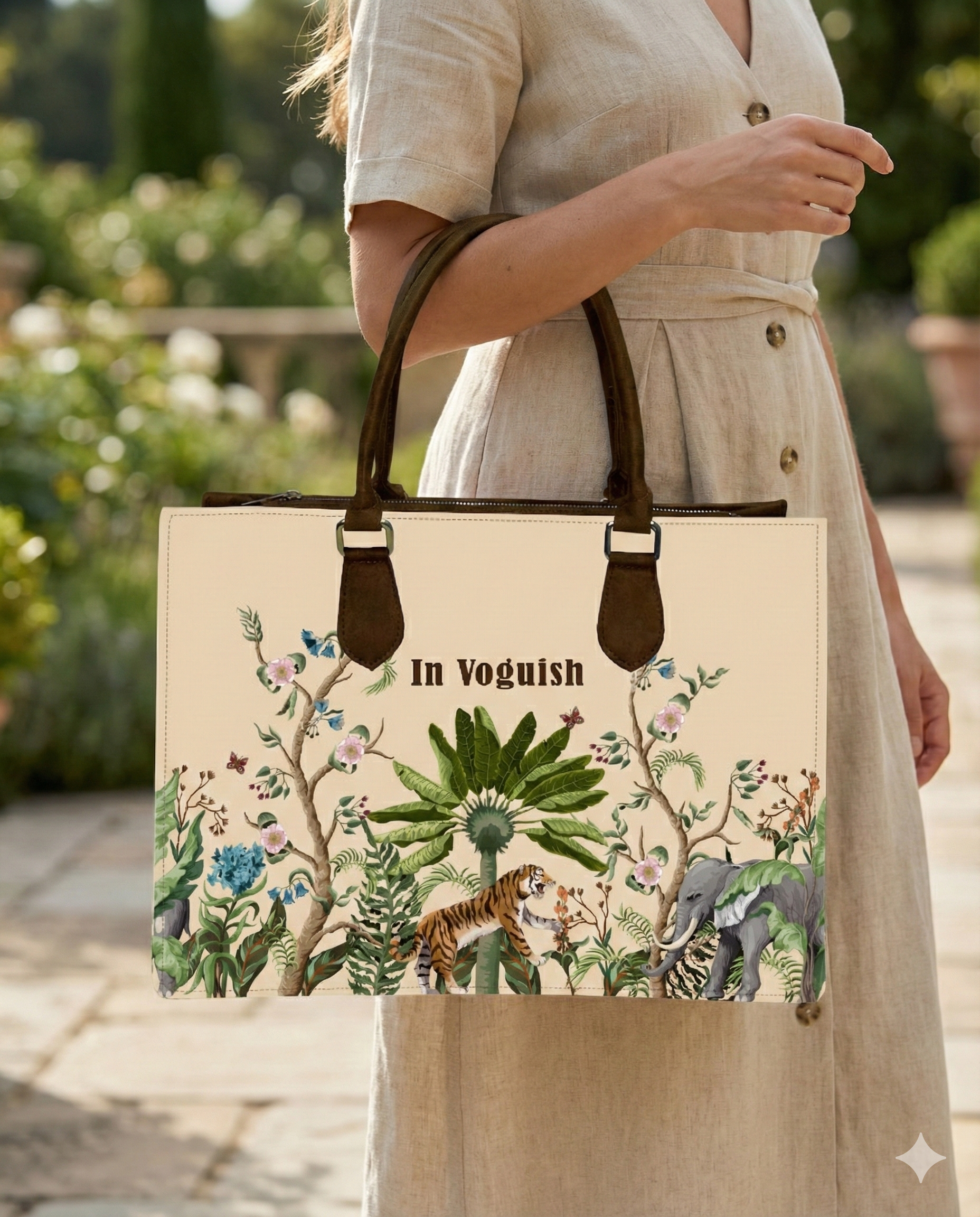 Jungle Safari Personalized Canvas Tote Bag